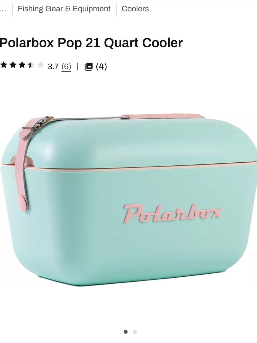 Polarbox Mint & Pink Pop 21-Quart Cooler